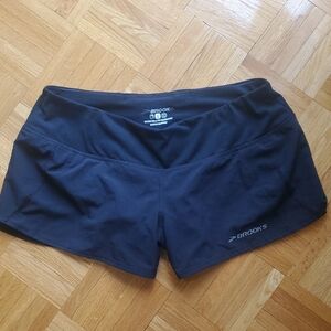 Brooks Run Happy Black Running Short Shorts